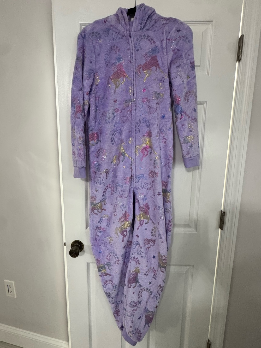Adult Unicorn Hooded One-Piece Pajamas